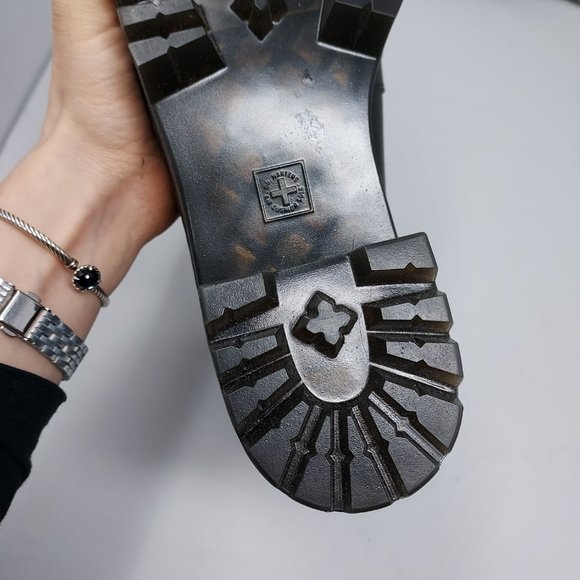 Dr. Martens Rometty II Zip Heeled Chelsea Platform Black Lug Boots - Picture 5 of 12